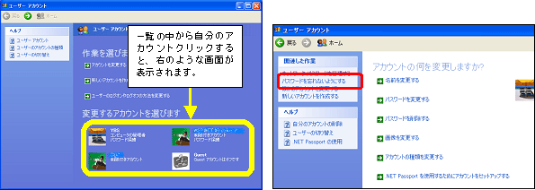 パスワードリセットディスクを作成する